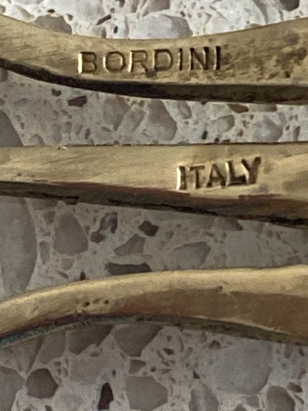 Vintage Bordini from Italy Decorative Forks in Gold tone - Set of 4 - Picture 2 of 4